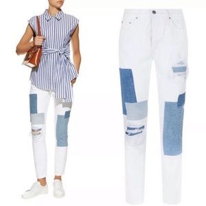 GRLFRND Size 25 New with tags Karolina high-rise jeans patchwork Joni wash front